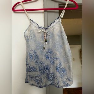 Free people blue & white camisole. Women’s size 2.